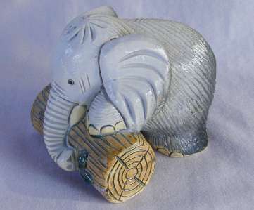 Large Elephant w/Log